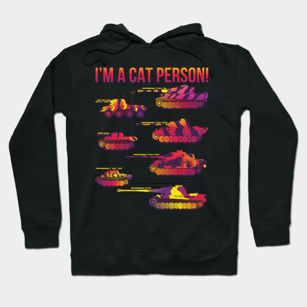 im a cat person! in the style of synth wave Hoodie by FAawRay